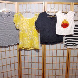 LOT OF 5/$20 WOMENS TOPS SHIRTS BLOUSE UNIVERSAL THREAD LUNA LILY ROSE~SIZE S